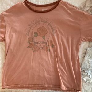 Grateful Dead Pink Short Sleeve Tee Graphic Design